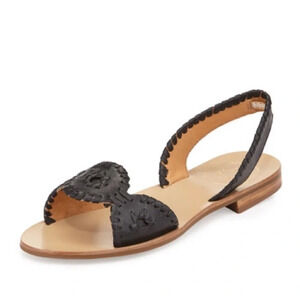Jack‎ Rogers Liliana Slingback Sandals in Black Size 7.5 M
